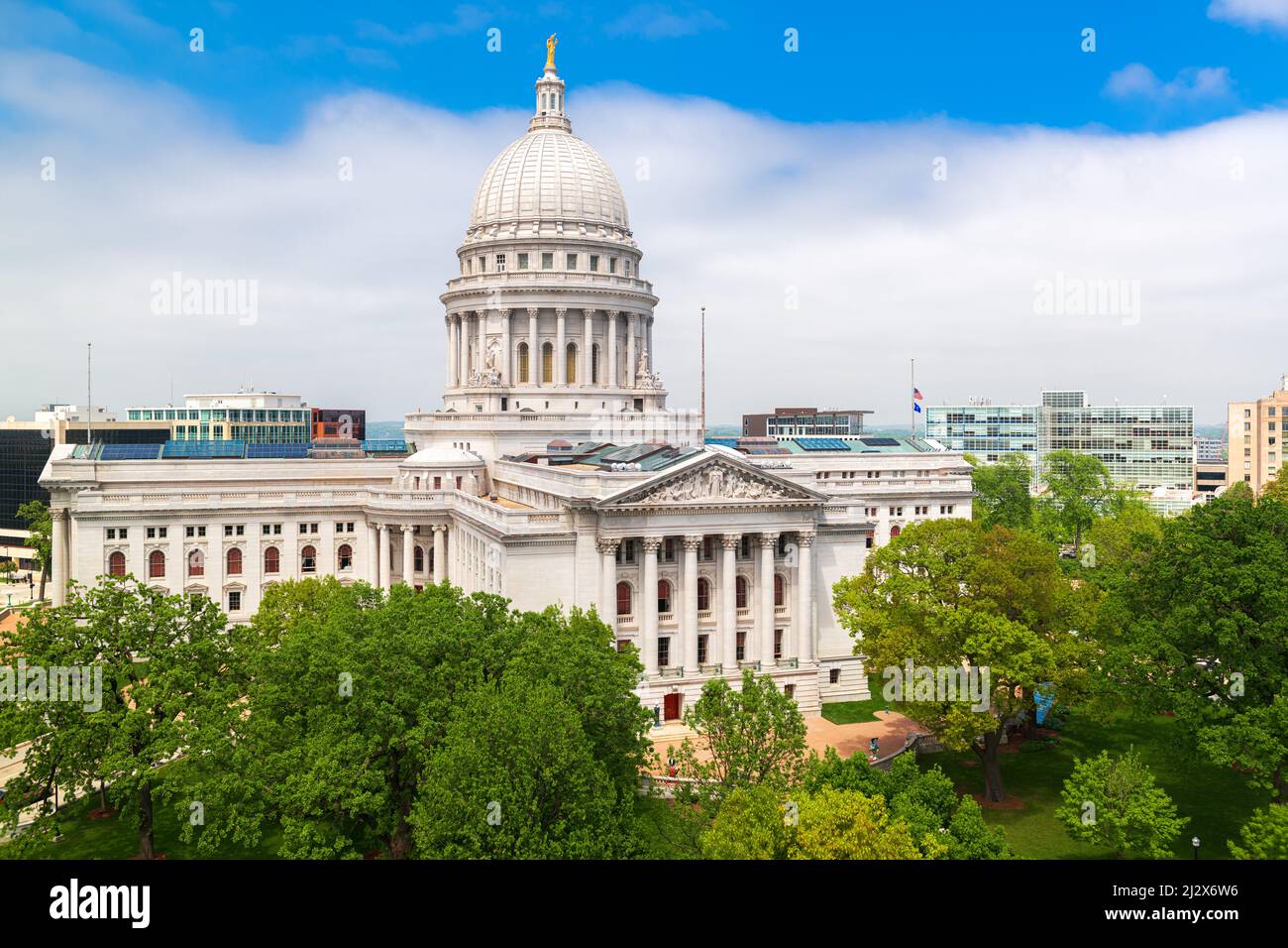 Madison, Wisconsin, USA State Capitol am Tag. Stockfoto