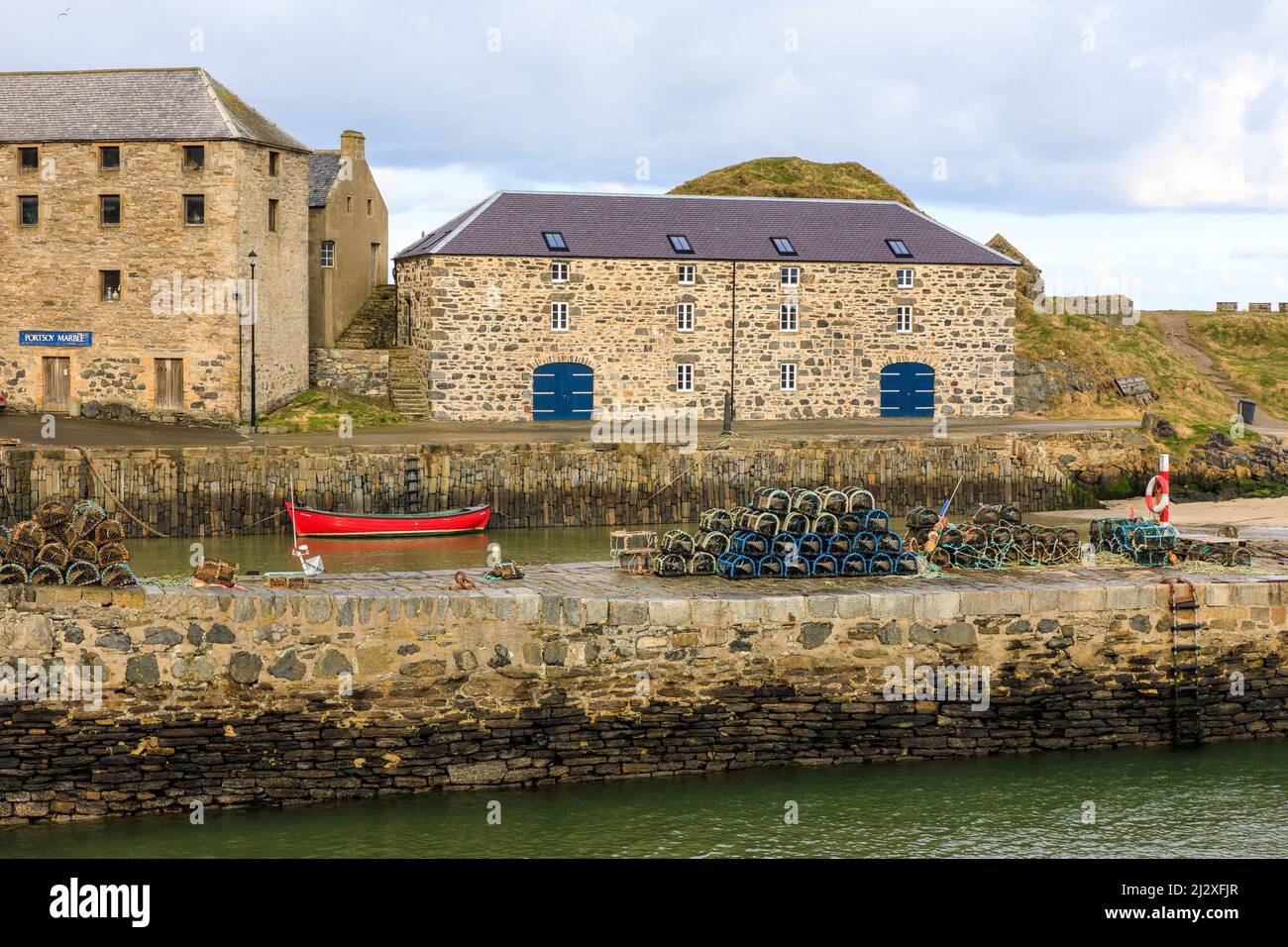 Portsoy Granary, Historic Harbour, in Banff, Aberdeenshire, Schottland, VEREINIGTES KÖNIGREICH Stockfoto