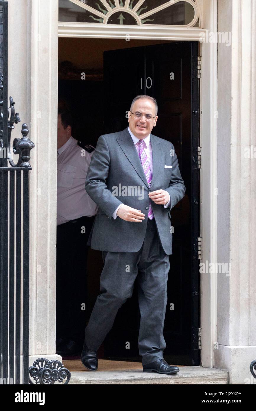 Michael Ellis QC MP, Minister für das Kabinett, Generalzahler, wird vor den wöchentlichen Kabinettssitzungen in der Downing Street 10 gesehen. Stockfoto
