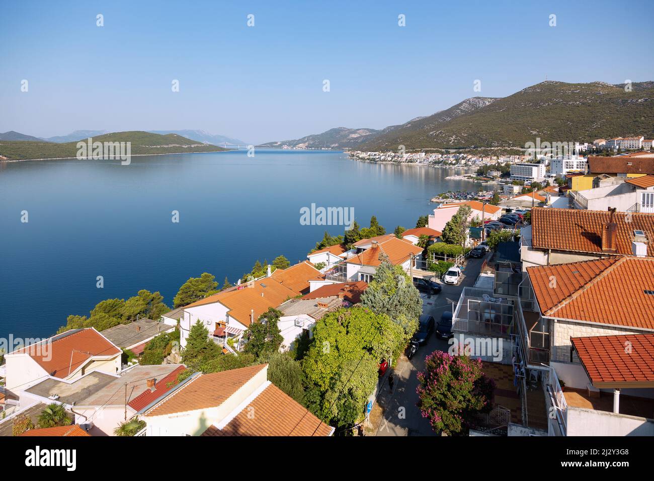 Neume; Stadtbild; Pelješac-Brücke Stockfoto