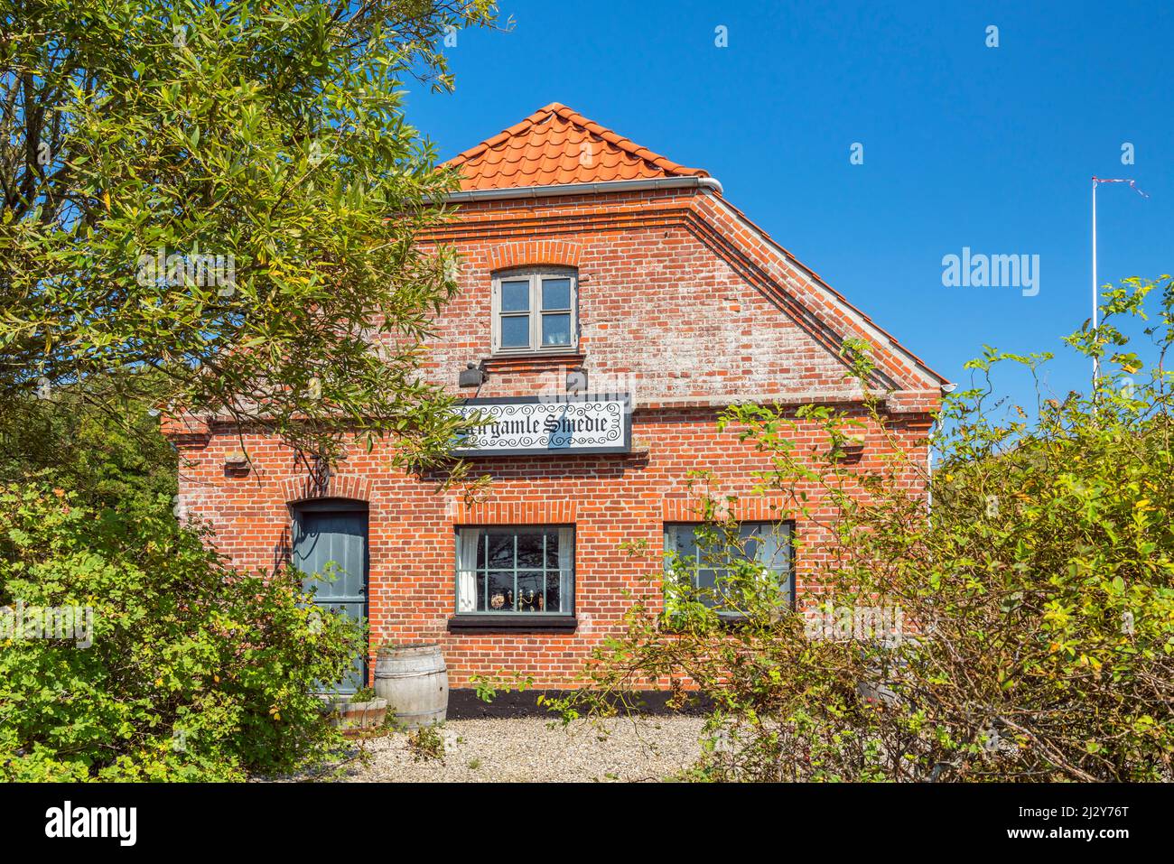 Alte Schmiede in Vrå, Nordjütland, Jütland, Dänemark Stockfoto