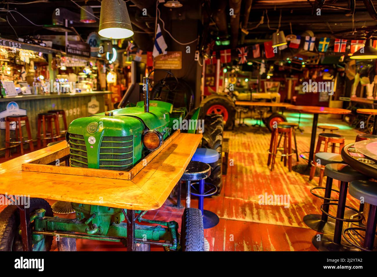 Zetor Restaurant, Helsinki, Finnland Stockfoto