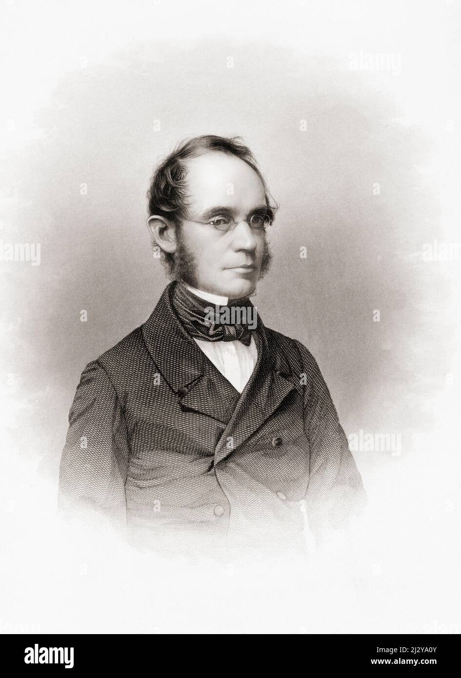 Augustus Schell, 1812 - 1884. Rechtsanwalt, Politiker und Vorsitzender des Demokratischen Nationalkomitees in New York. Stich von John Chester Buttre nach einer Fotografie von Mathew Brady. Stockfoto