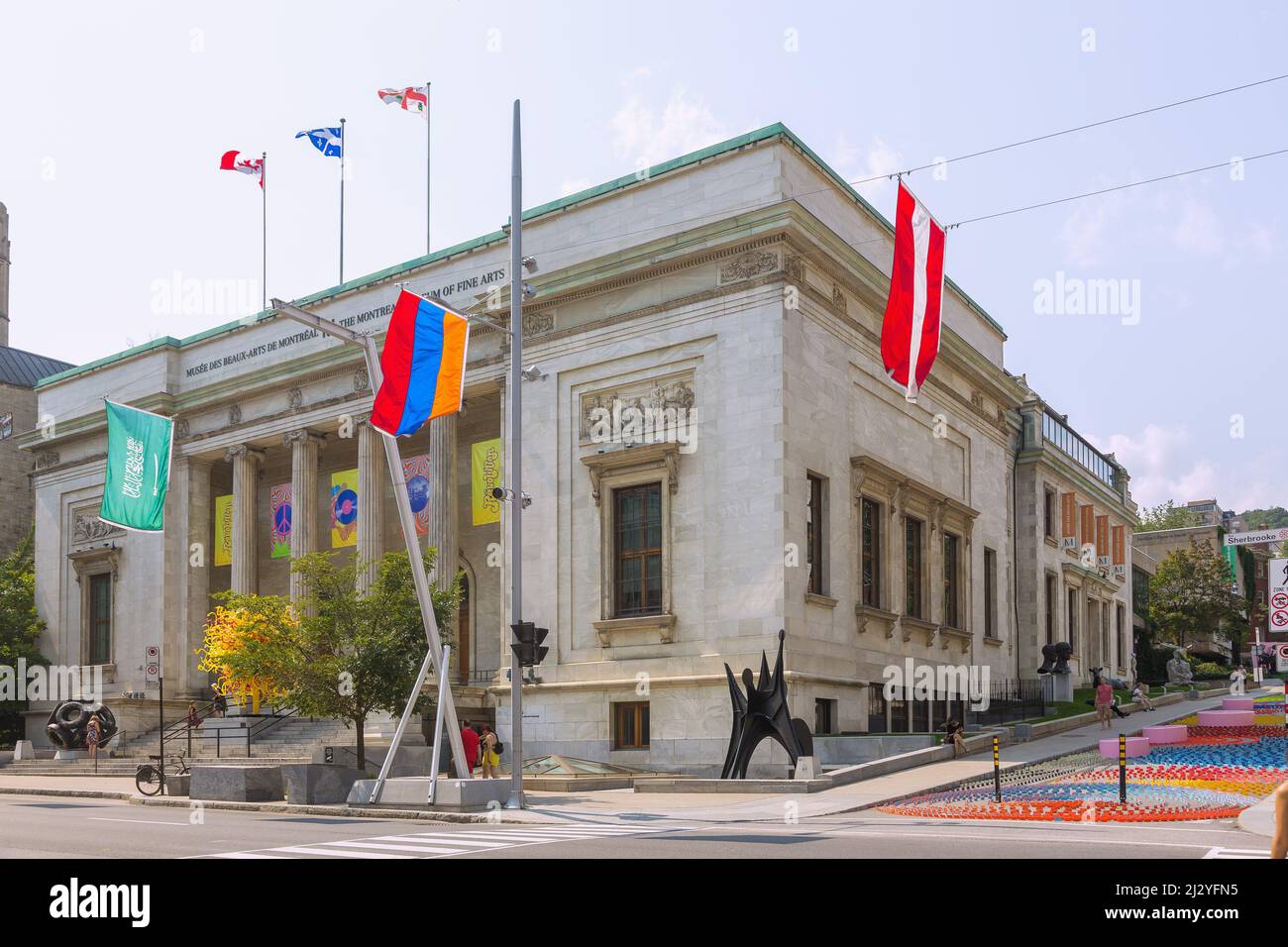 Montreal; Montreal Museum of Fine Arts, Rue Sherbrooke Stockfoto