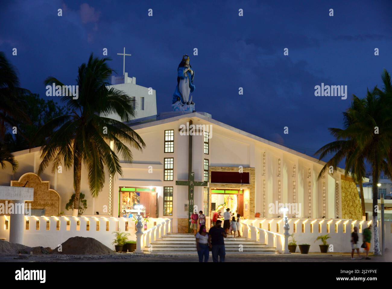 In der Ciudad de Isla Mujeres, vor Cancun, Yucatan, Mexiko Stockfoto