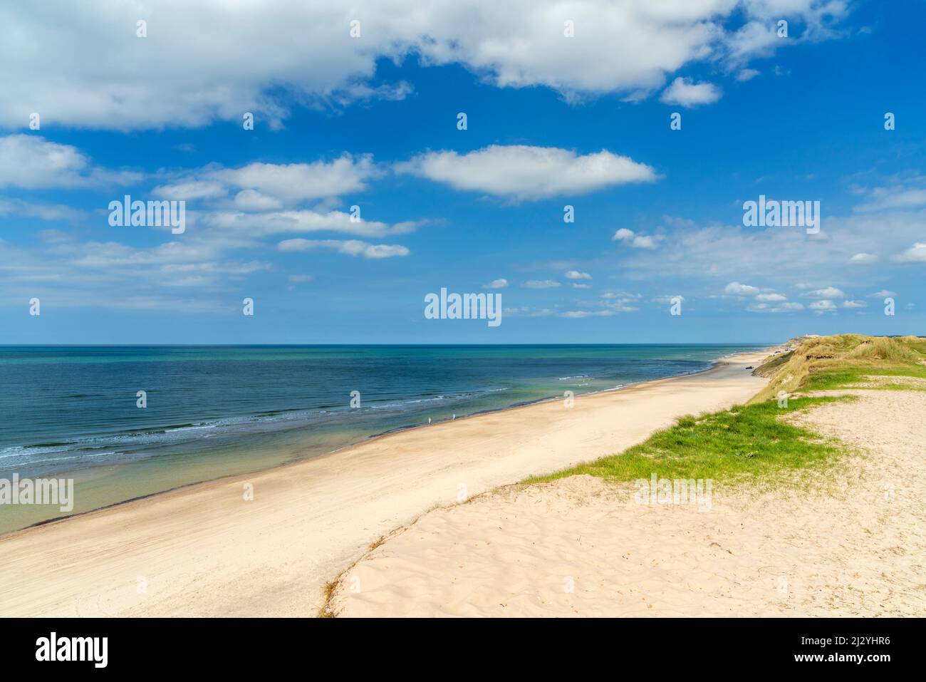 Blick auf die Nordsee am Strand von Løkken, Nordjütland, Jütland, Dänemark Stockfoto