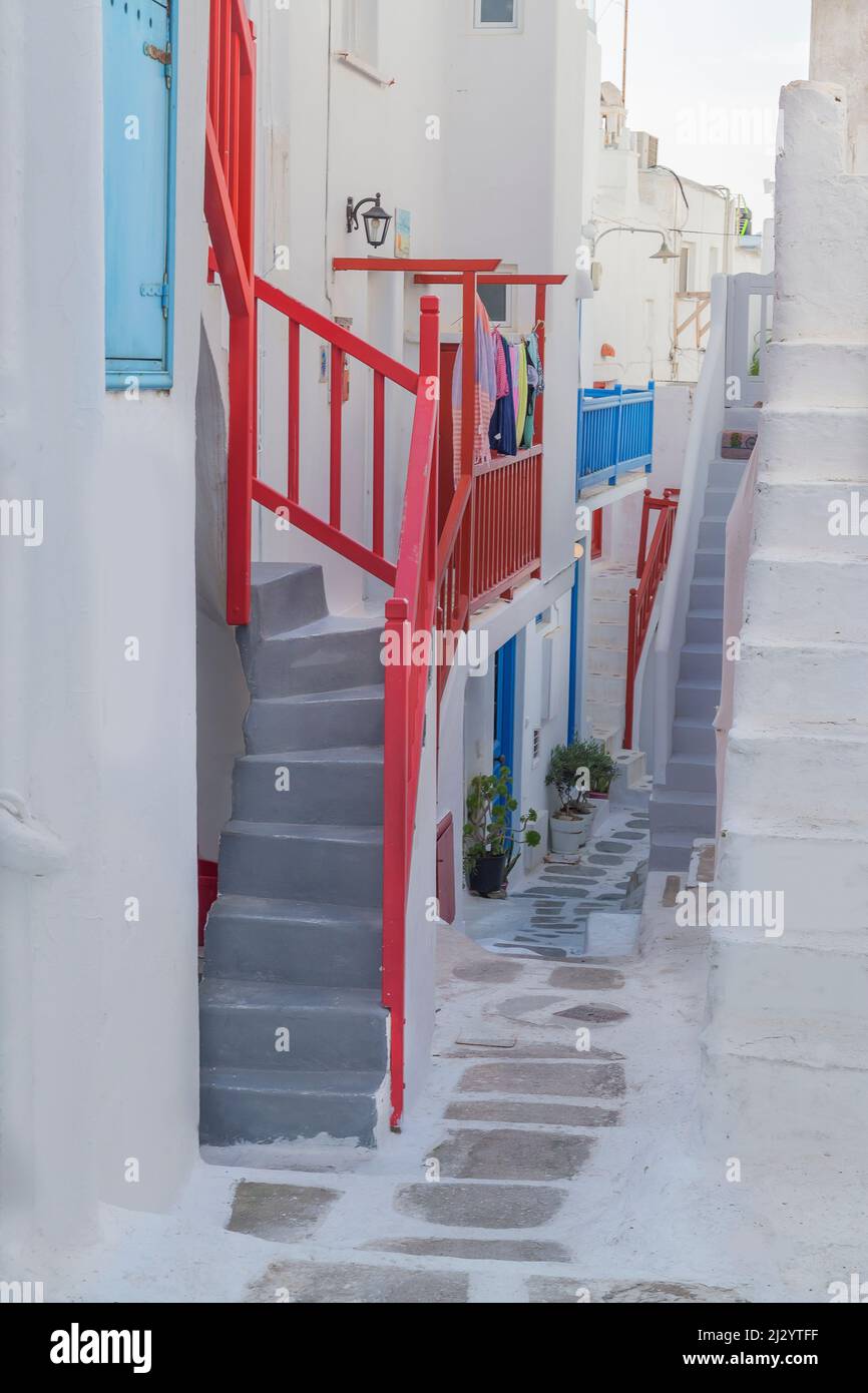 Mykonos Stadt, Mykonos, Kykladen, Griechenland Stockfoto