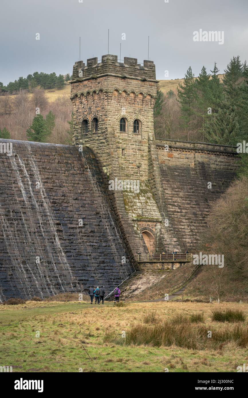 Bamford Edge, Ladybower Reservoir und Umgebung im Peak District, Landschaftsfotografie Stockfoto