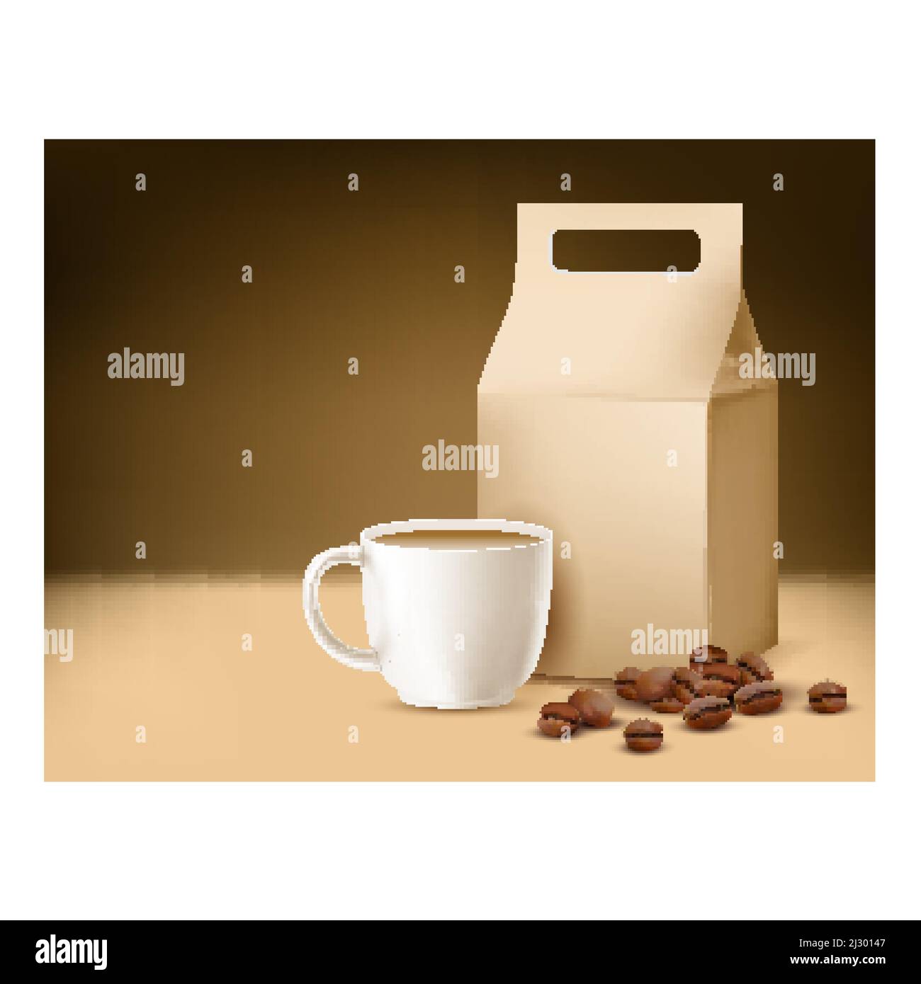 Kaffee ohne Koffein Werbeplakat Vektor Stock Vektor