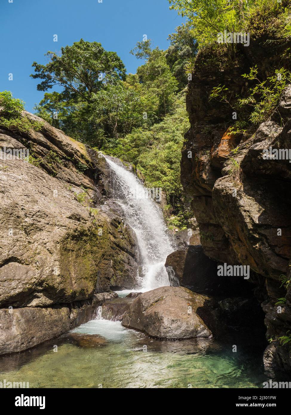 Sisters Waterfall, Sanxia, Taipei County Stockfoto