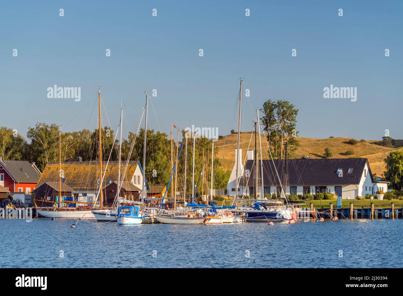 Im Hafen von Gager, Insel Rügen, Mecklenburg-Vorpommern, Deutschland Stockfoto