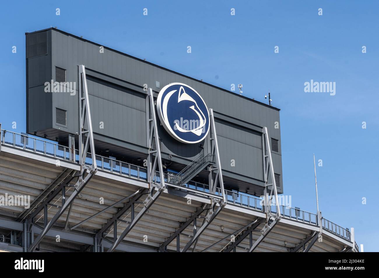 UNIVERSITY PARK, PA/USA - 2. April 2022: Beaver Stadium, Penn State University, Heimstadion der Nittany Lions Stockfoto