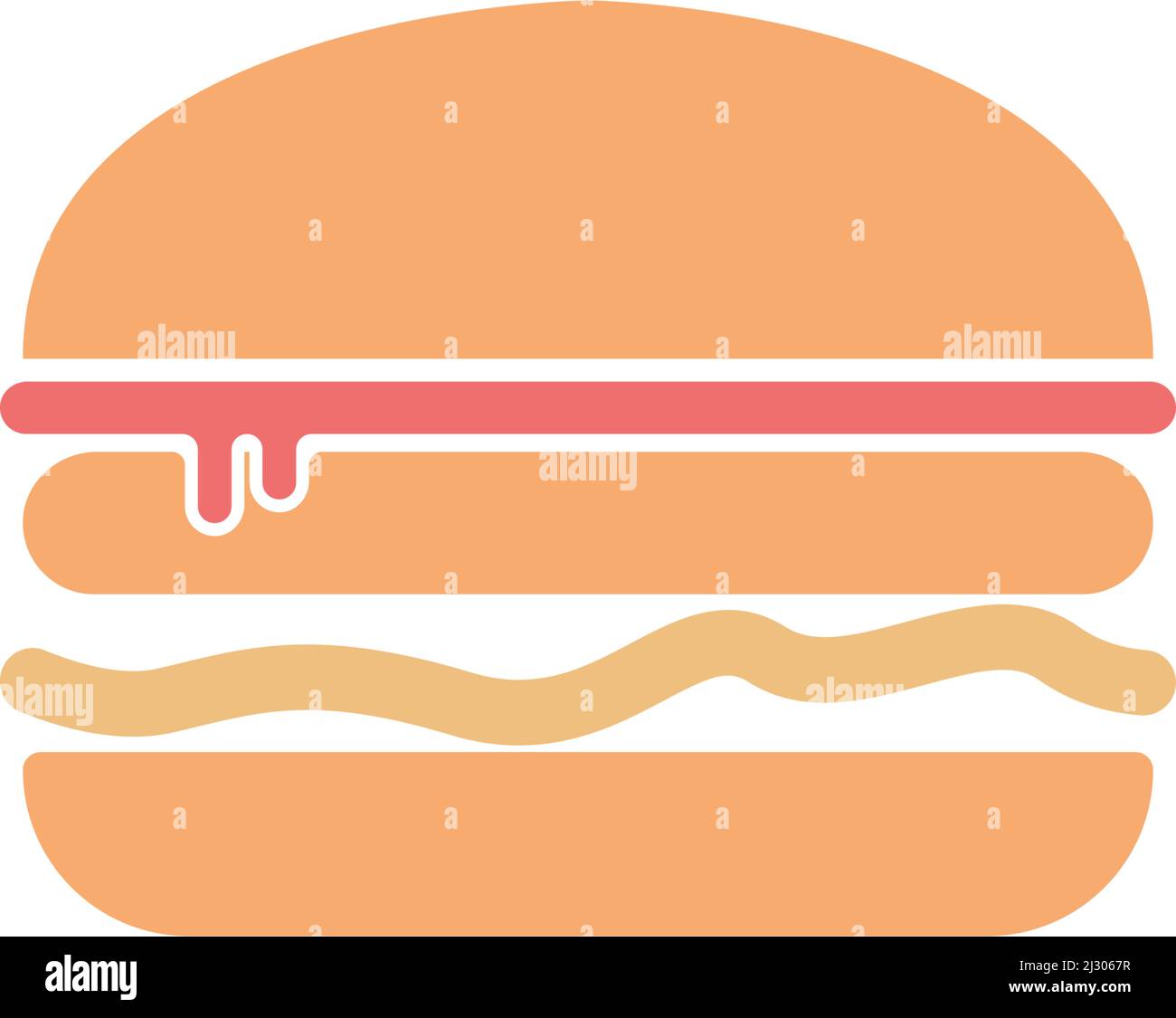 Designvorlage für Hamburger Icon Illustration Stock Vektor