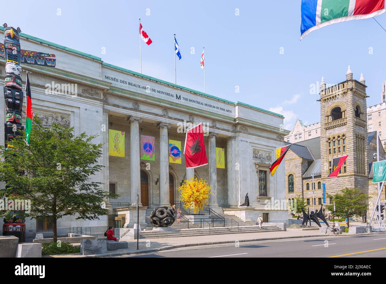 Montreal; Montreal Museum of Fine Arts, Rue Sherbrooke Stockfoto