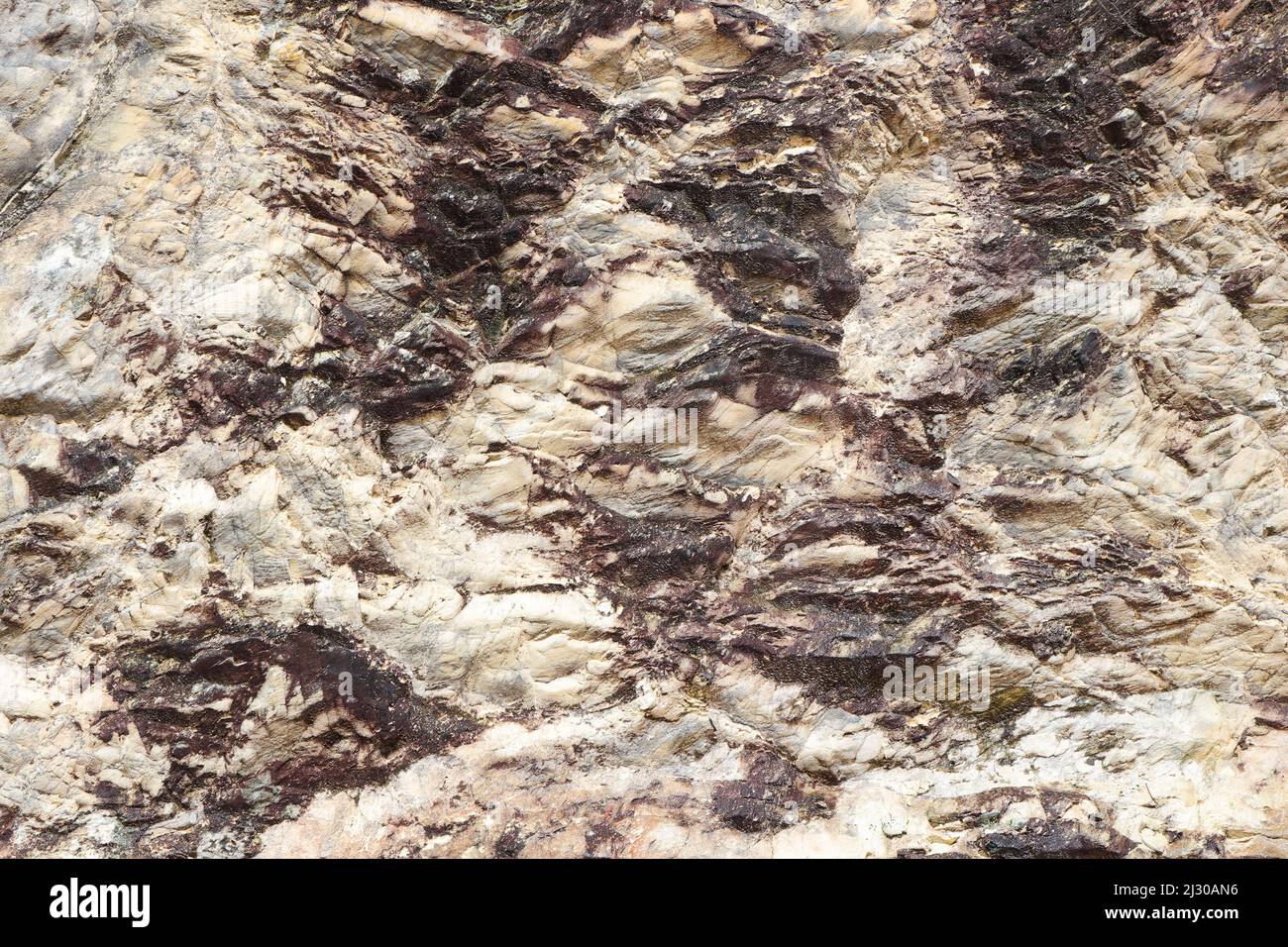 Natürliche Raue Weiße Sandstein Verwitterte Felswand Stockfoto