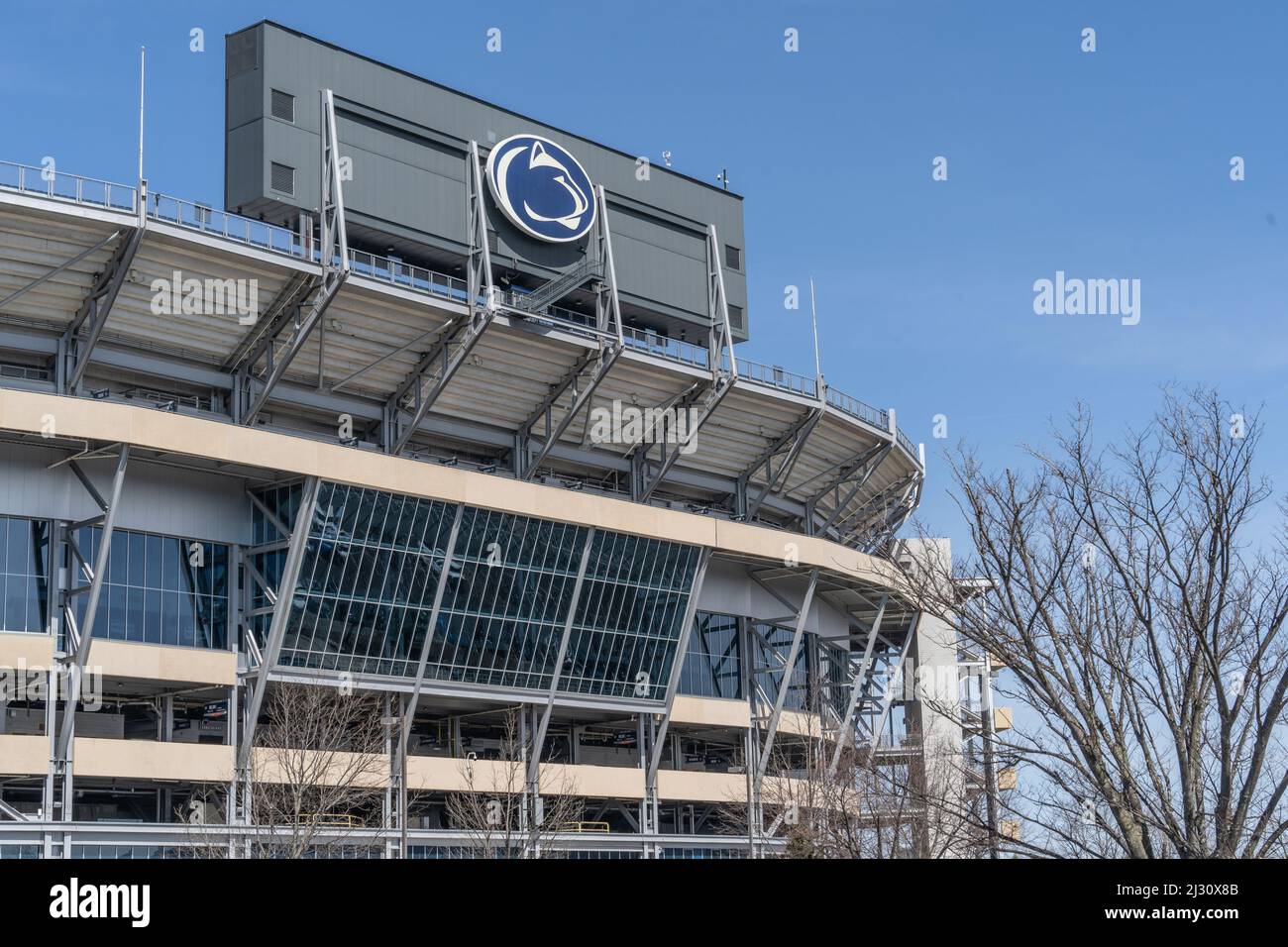University Park, Pennsylvania, 2. April 2022: Das Beaver Stadium ist das Heimstadion der Nittany Lions NCAA College Football-Mannschaft der Penn State University Stockfoto