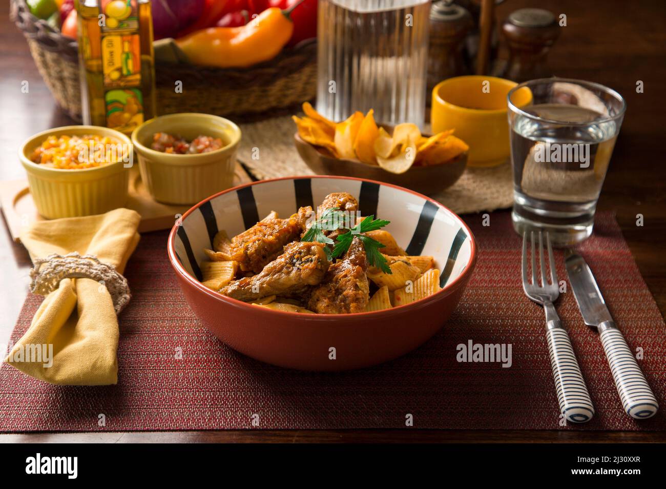 Peruanischen Komfort Essen hausgemachte traditionelle Gastronomie Buffet-Tisch Stockfoto