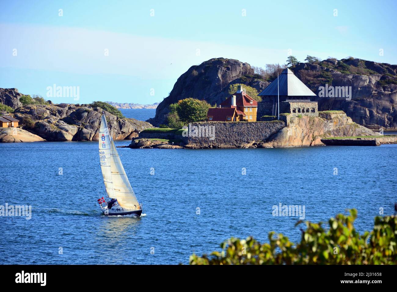 Im Archipel bei Stavern am Oslofjord, Norwegen Stockfoto