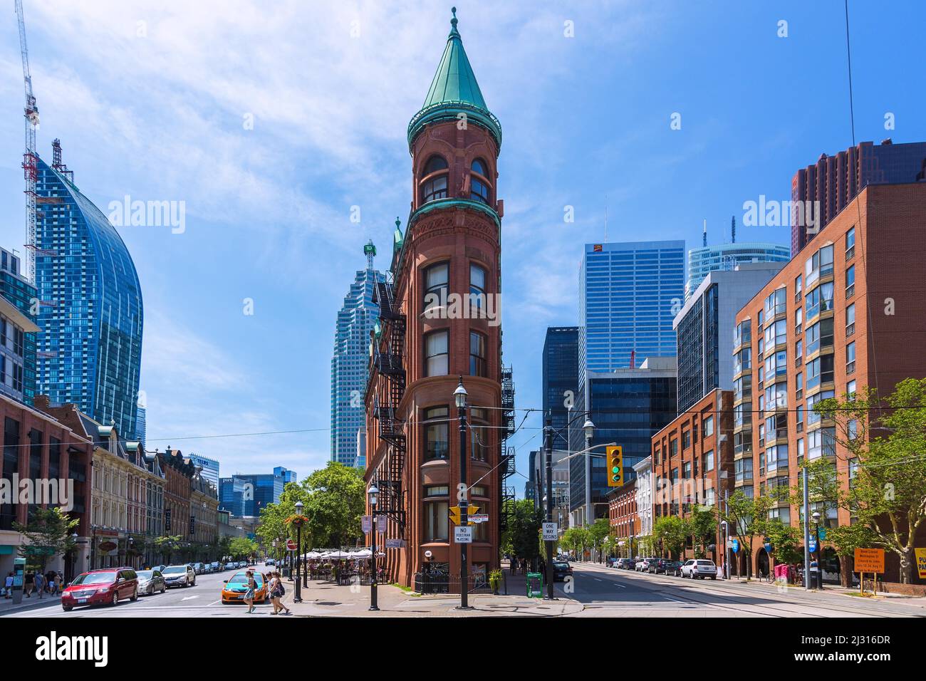 Toronto, Gooderham Building, Flat Iron Building Stockfoto