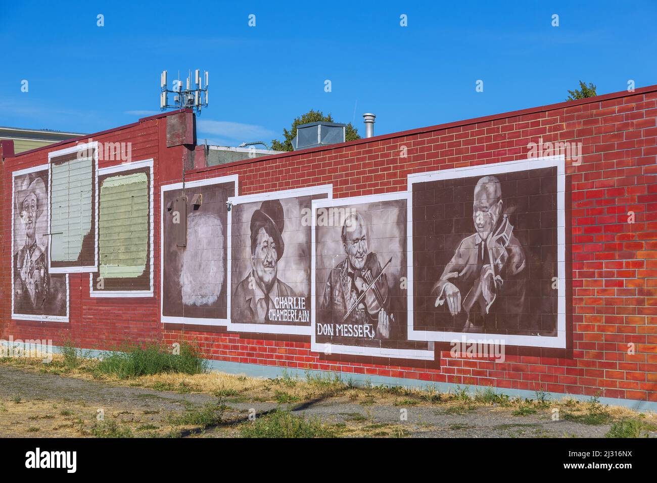 Merritt, Murals, Country-Sänger Stockfoto