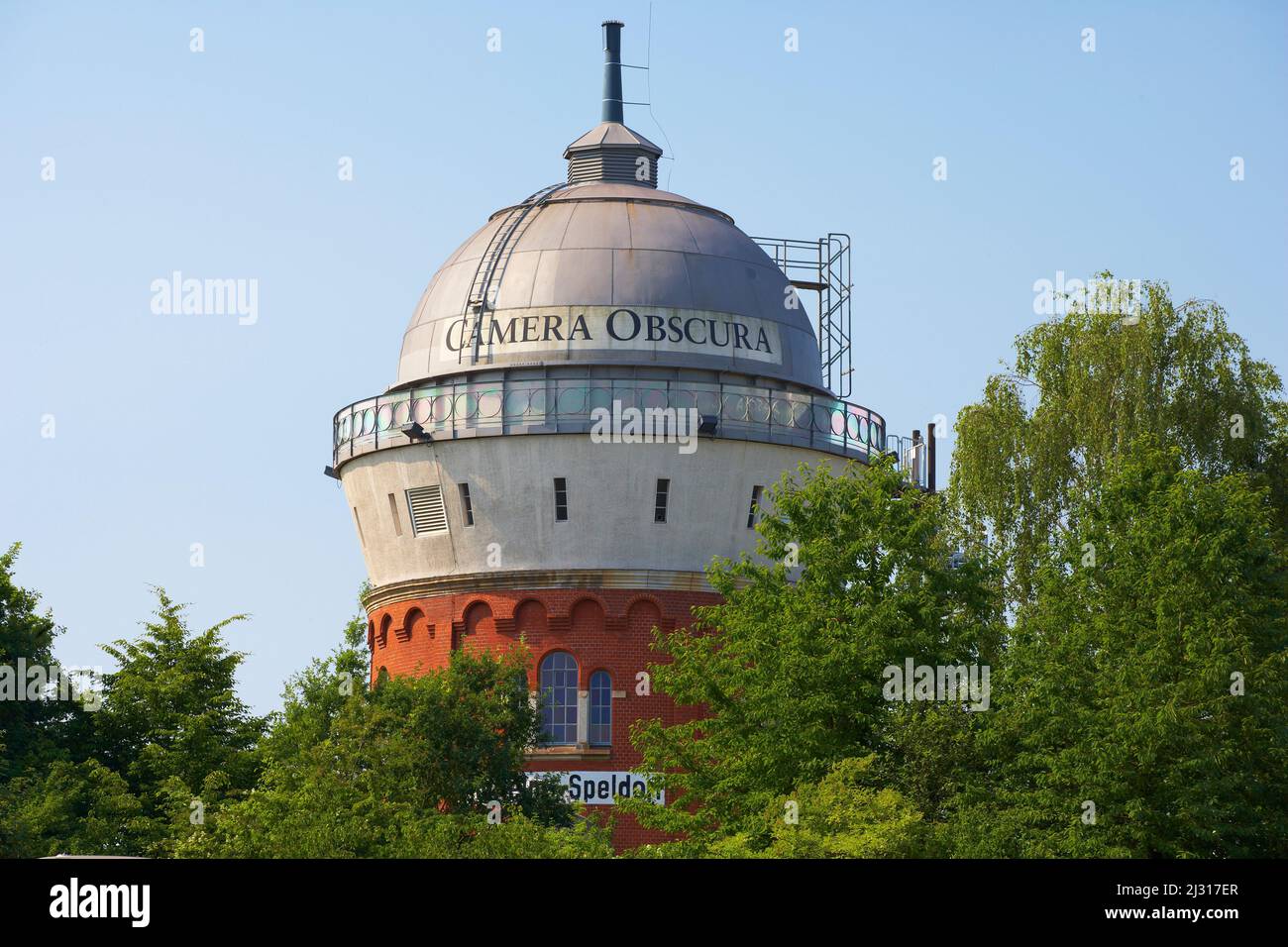 Camera Obscura bei Schloß Broich in Mülheim ad Ruhr, Ruhrgebiet, Nordrhein-Westfalen, Deutschland, Europa Stockfoto