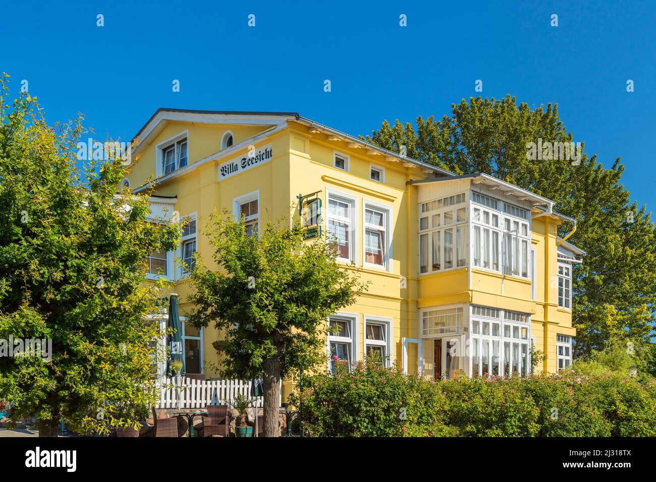Villa Seesicht im Ostseebad Göhren, Insel Rügen, Mecklenburg-Vorpommern, Deutschland Stockfoto