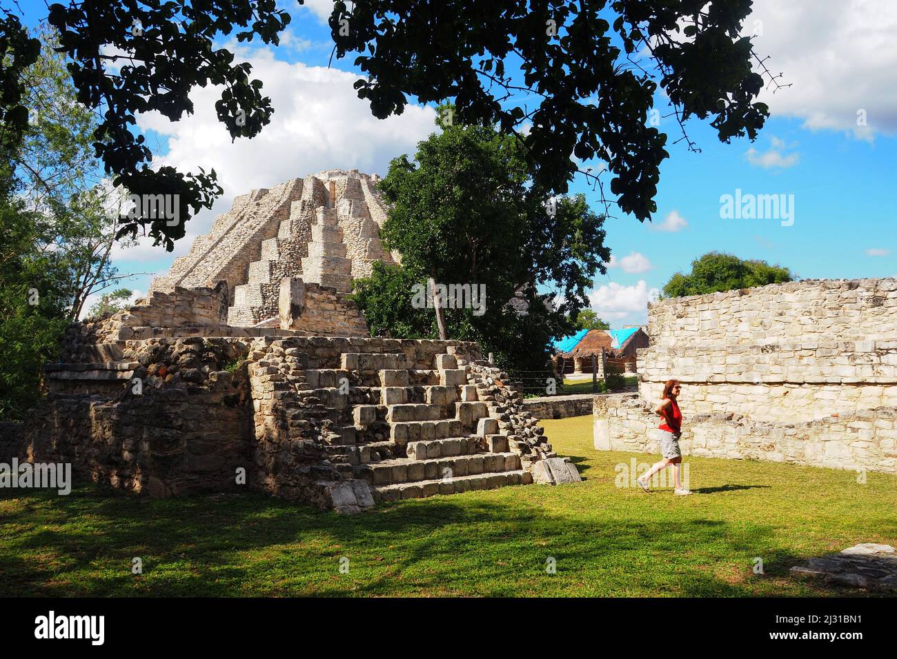 Mayastadt Mayapan an der Ruta Puuc, Yucatan, Mexiko wg. HERR: Andrea Seifert Stockfoto