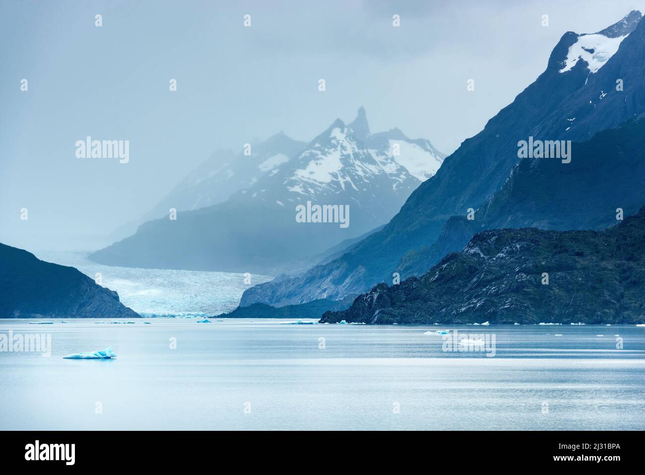 Grauer Gletscher, Nationalpark Torres del Paine, Patagonien, Provinz Última Esperanza, Chile, Südamerika Stockfoto
