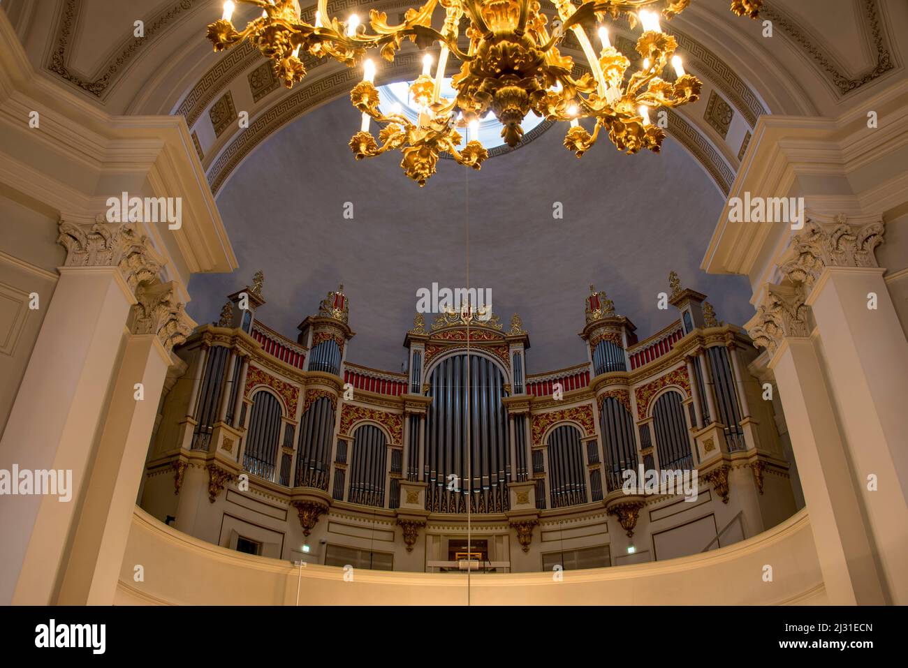 Orgel in der Kathedrale von Helsinki, Helsingin Tuomiokirkko, Suurkirkko, Finnland Stockfoto