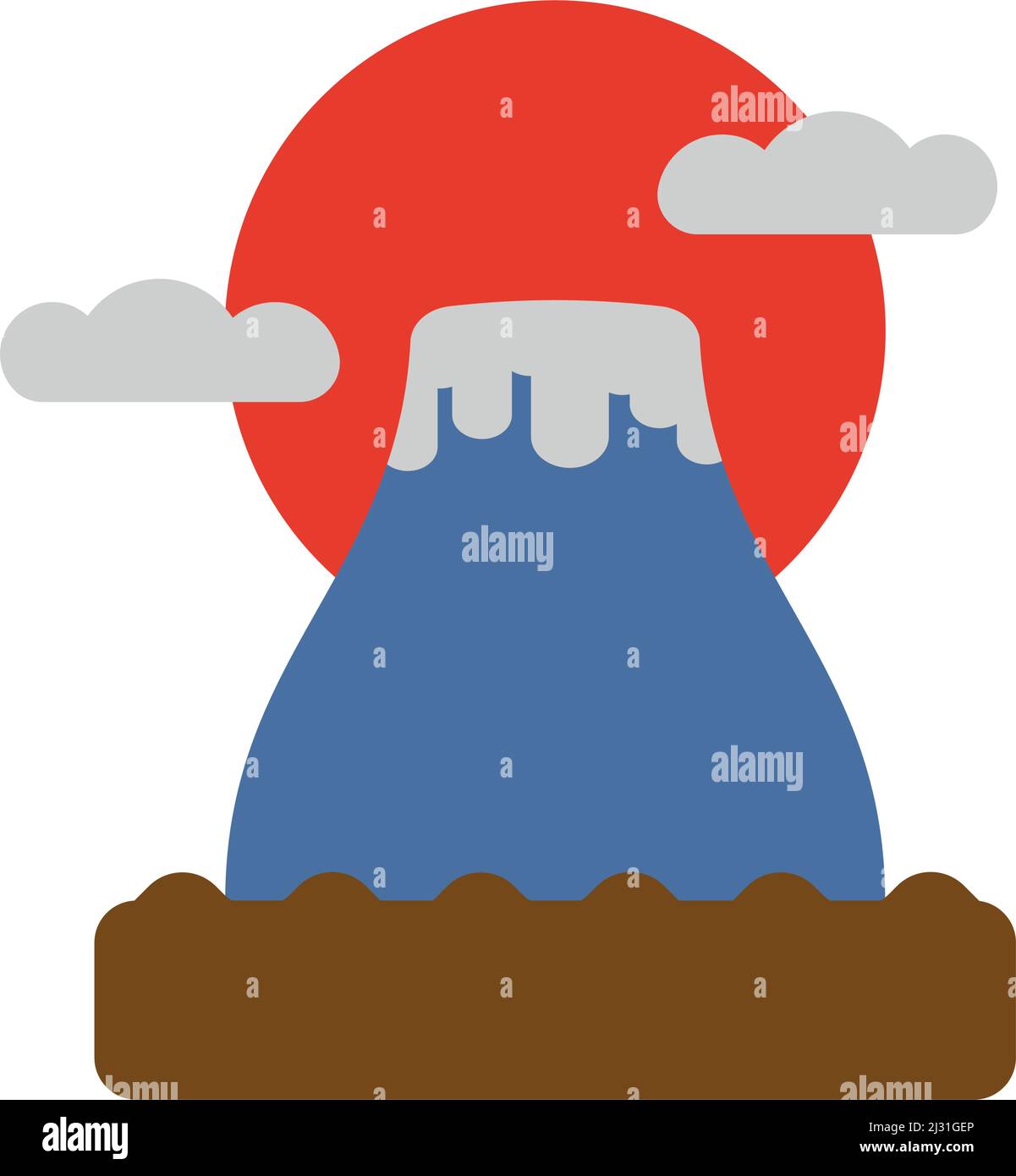 japanische Kultur fuji-Vulkan Stock Vektor