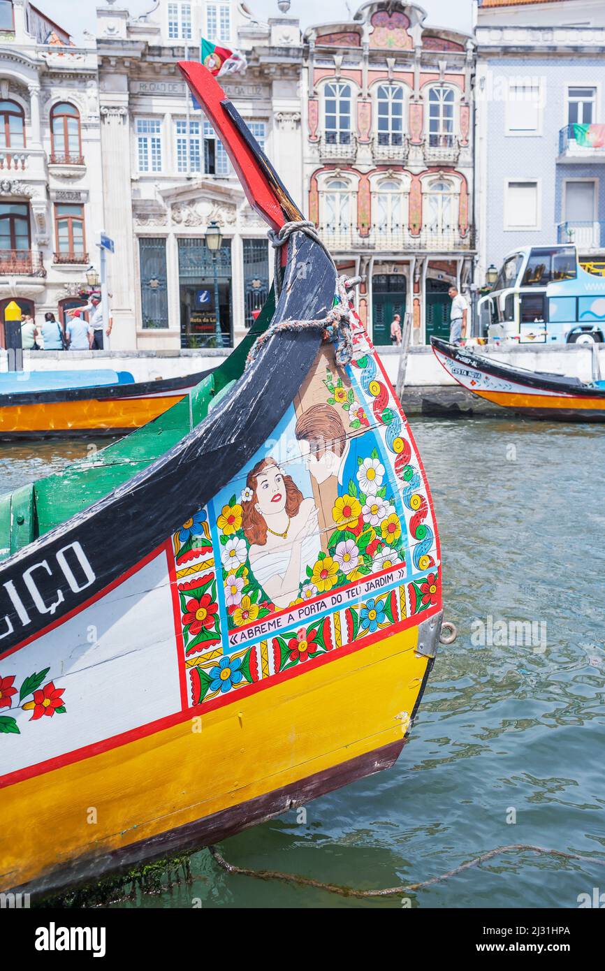 Moliceiro-Boot, Aveiro, Beira Litoral, Portugal Stockfoto