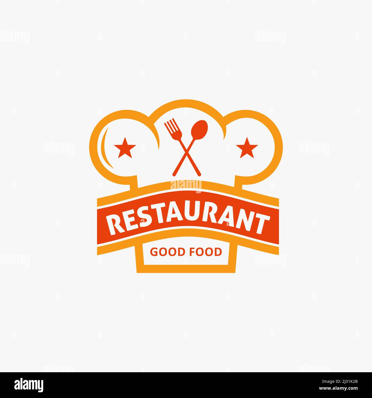 Vintage Food Restaurant Logo-Design Stock Vektor