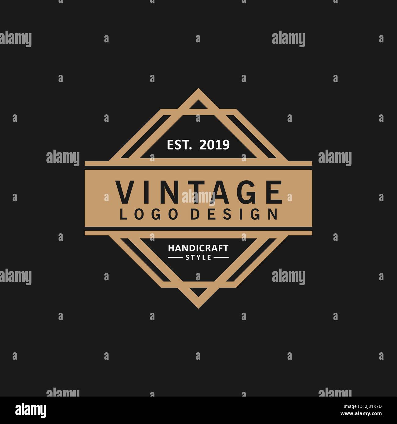 Retro-Logo im Vintage-Design Stock Vektor
