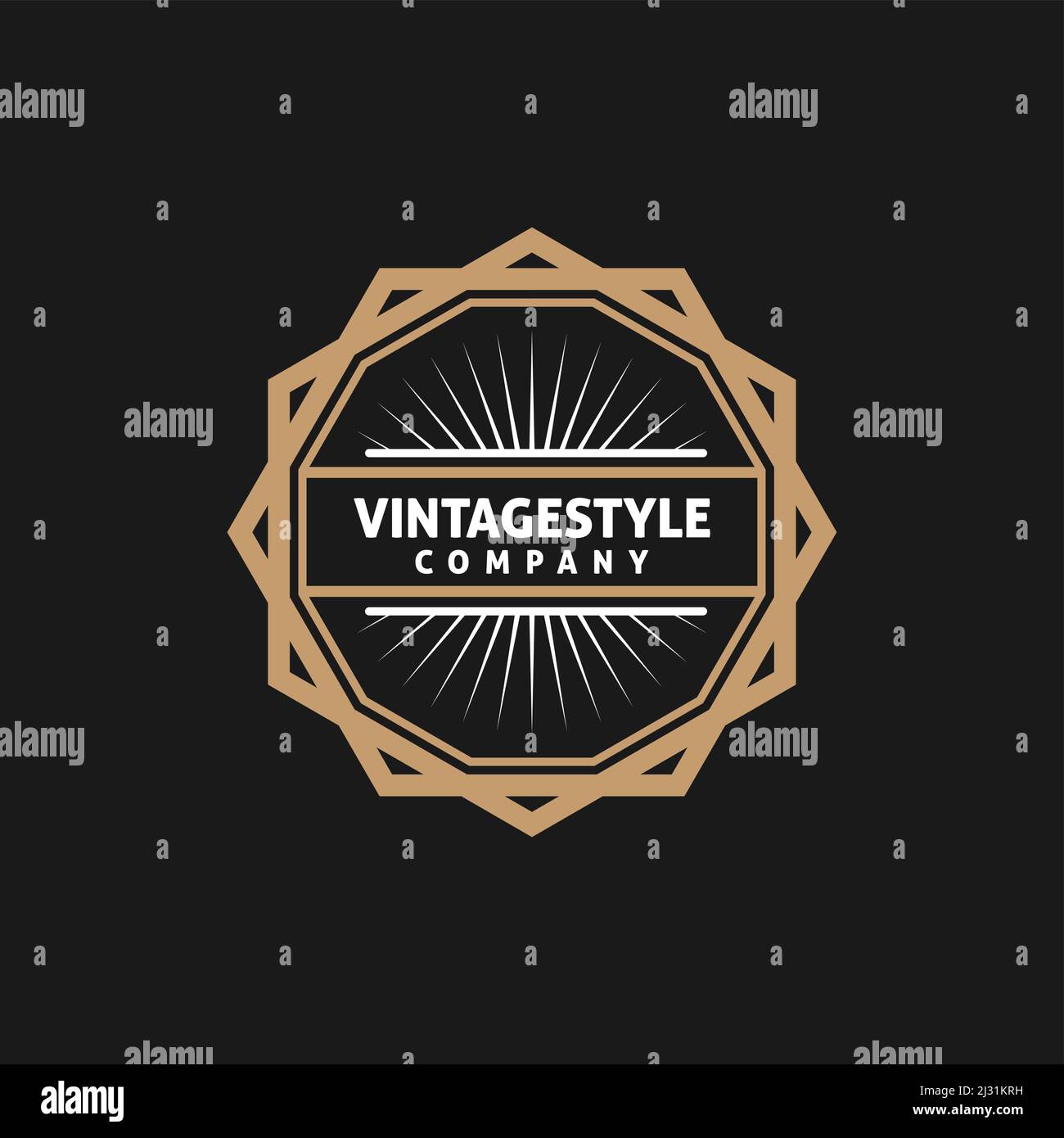 Retro-Logo im Vintage-Design Stock Vektor