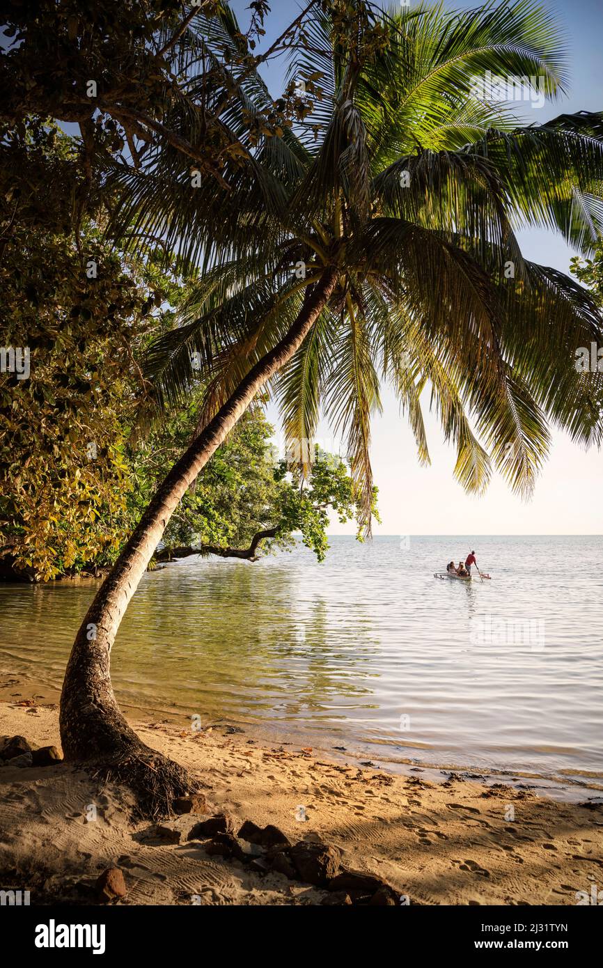 Traumhafte Bucht mit Palmen gesäumt, Nosy NATO, Ile aux Nattes, Madagaskar, Indischer Ozean, Afrika Stockfoto