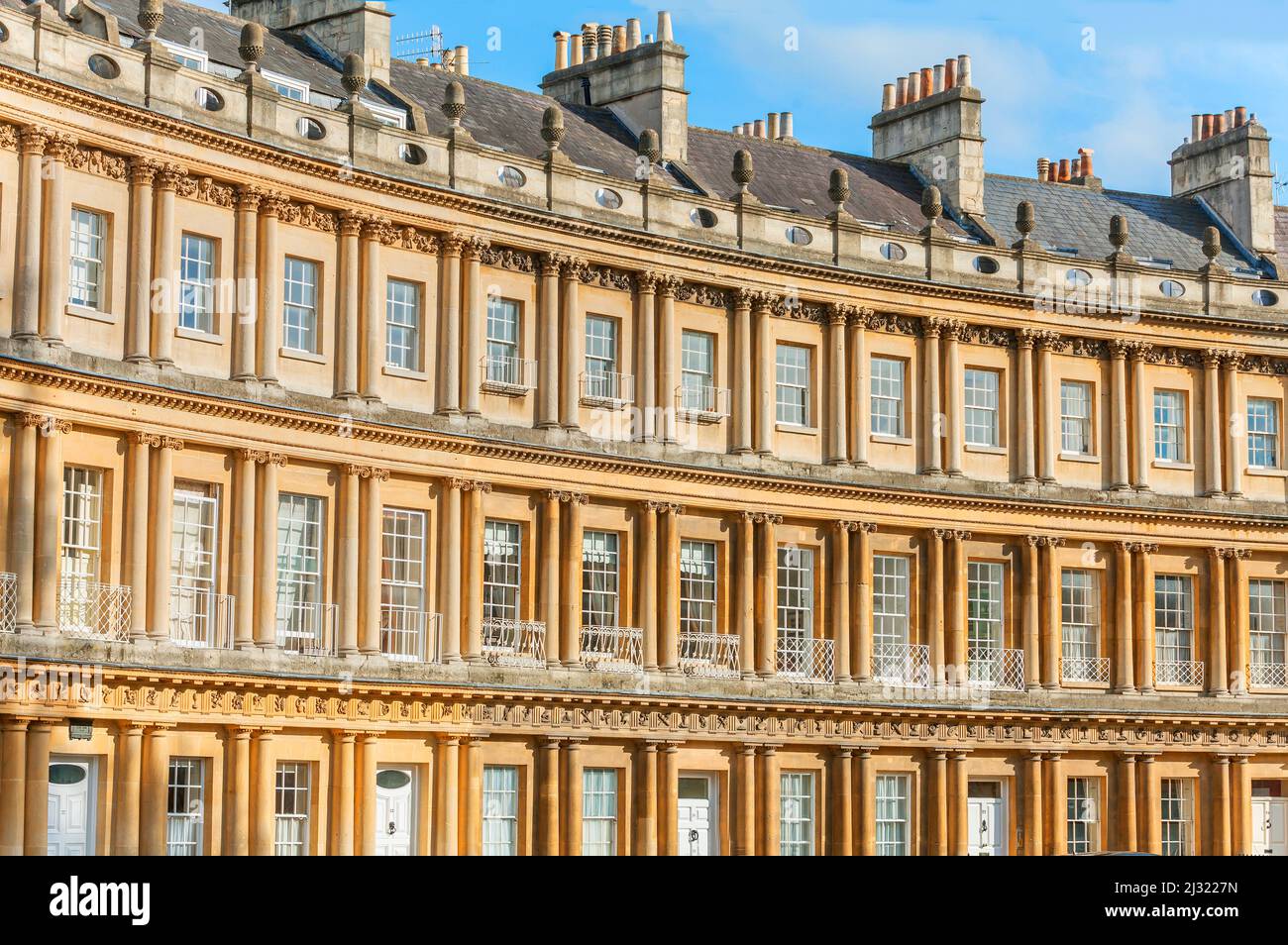 Die Royal Crescent, Bath, Somerset, England, Vereinigtes Königreich Stockfoto