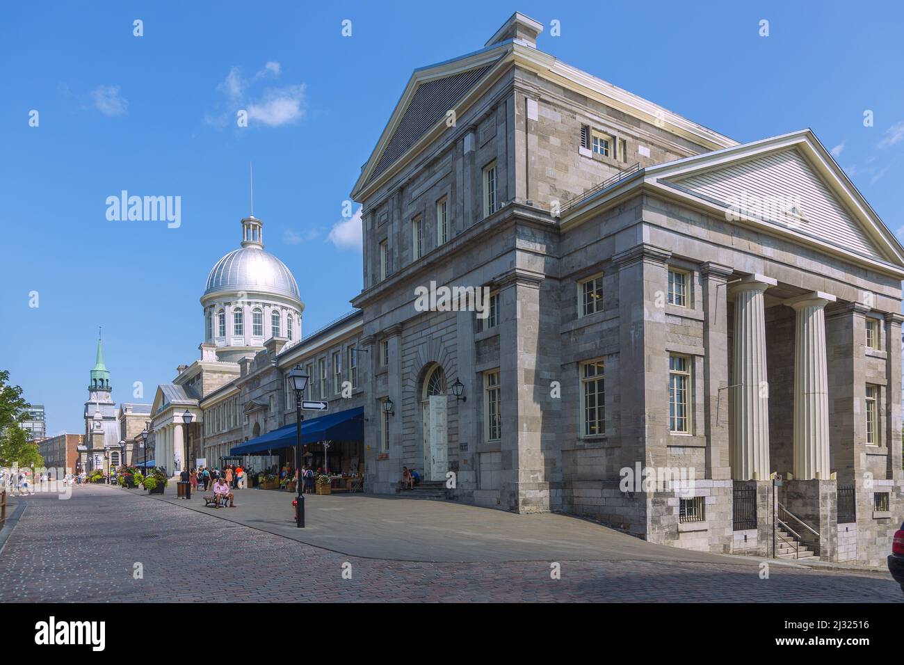 Montreal, Marché Bonsecours, Rue Saint-Paul Est, Marguerite-Bourgeoys Museum, Notre-Dame-de-Bon-Secours-Kapelle Stockfoto