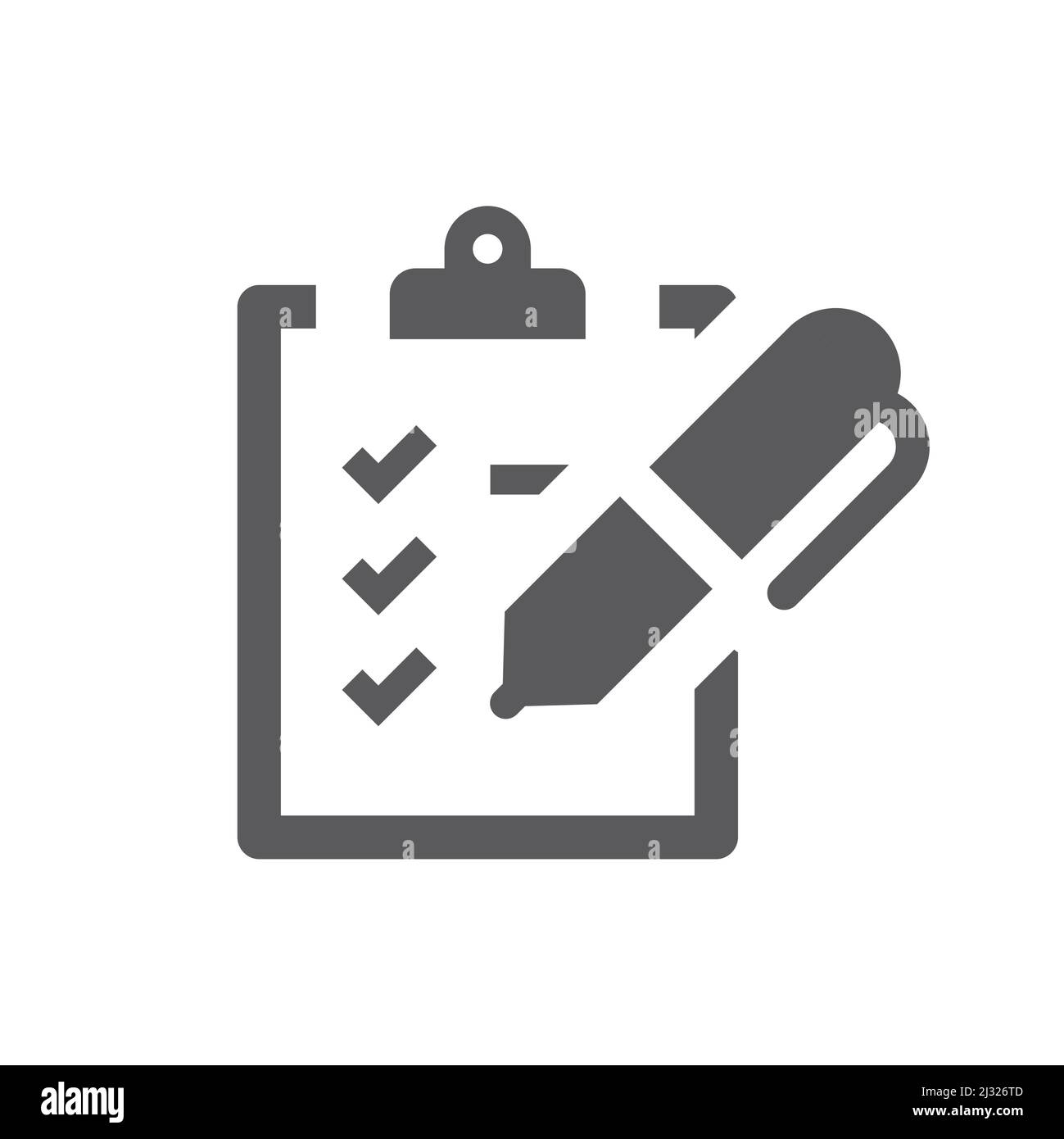 Checkliste für die Zwischenablage und schwarzes Vektorsymbol für den Stift. Um dies zu tun, das Symbol Aufgaben verwalten gefüllt. Stock Vektor