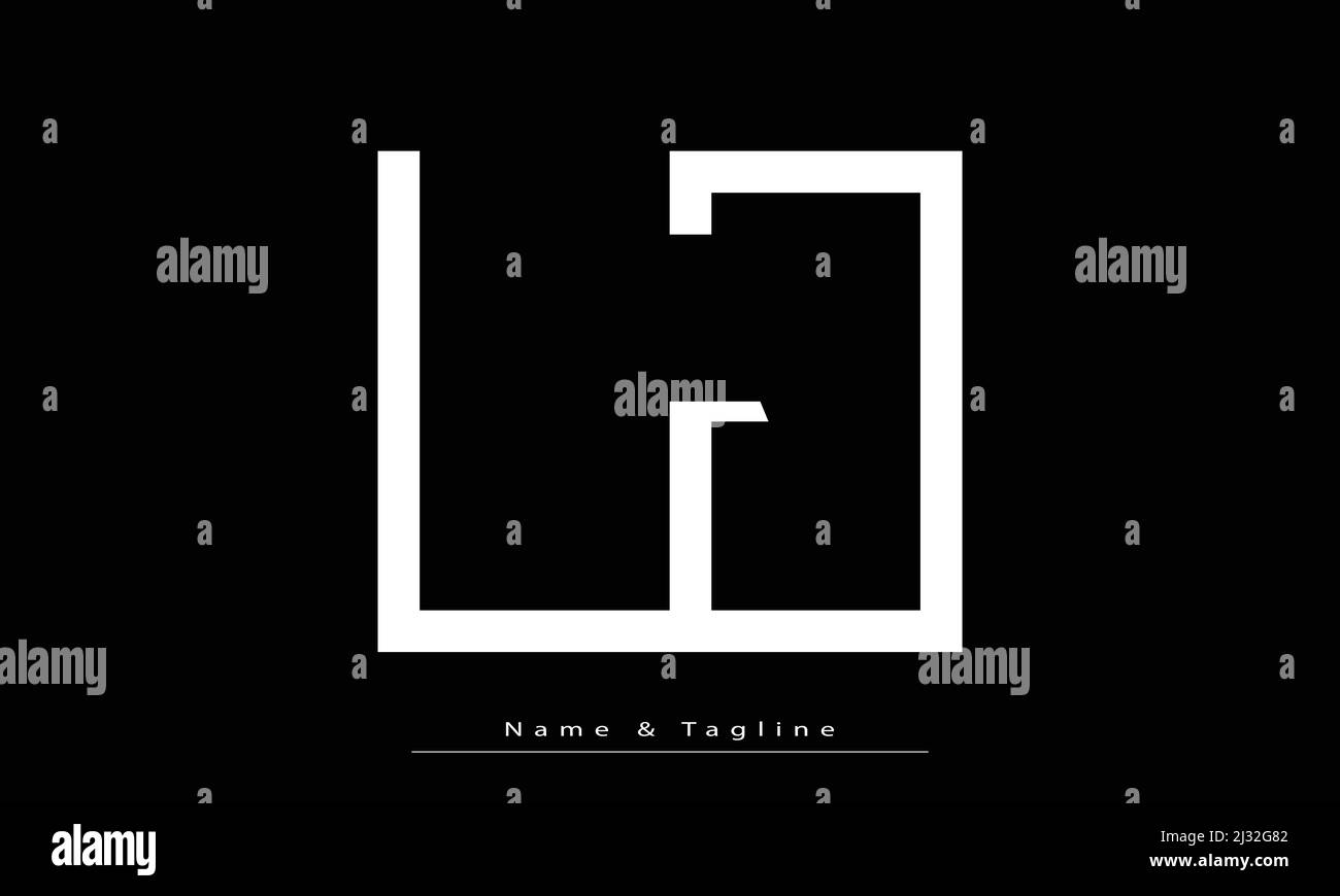 Buchstabenbuchstaben Initialen Monogramm Logo LJ , JL Stock Vektor