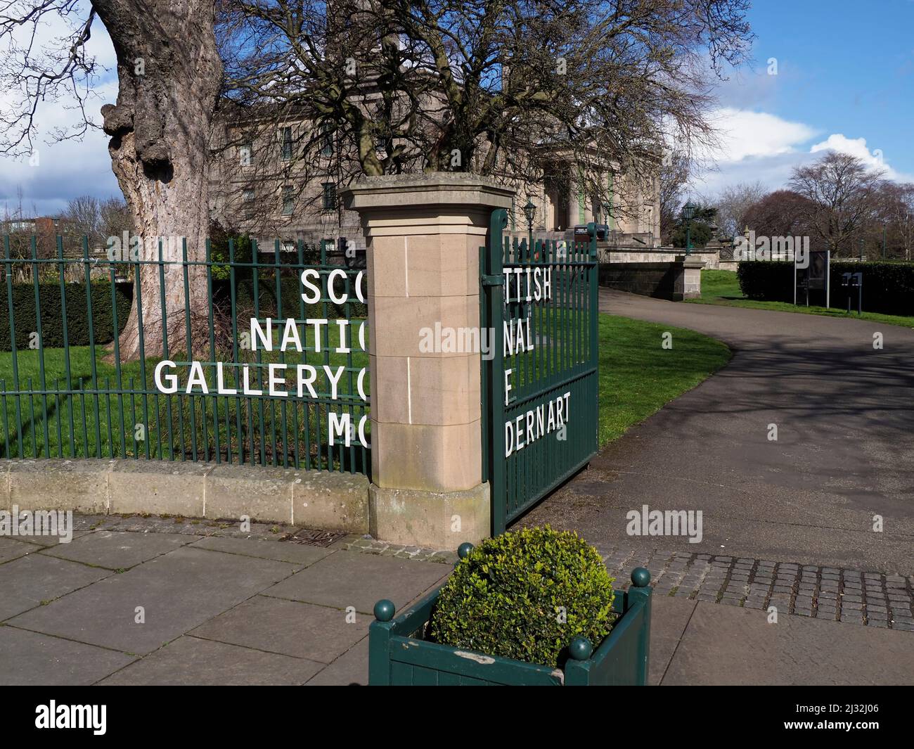 Eintritt in die Scottish National Gallery of Modern Art Two, Edinburgh, Schottland, Großbritannien Stockfoto