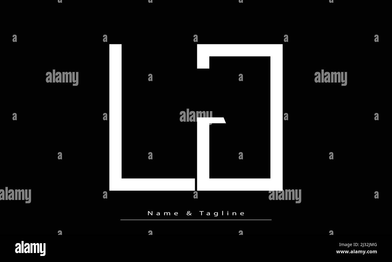 Buchstabenbuchstaben Initialen Monogramm Logo LJ , JL Stock Vektor