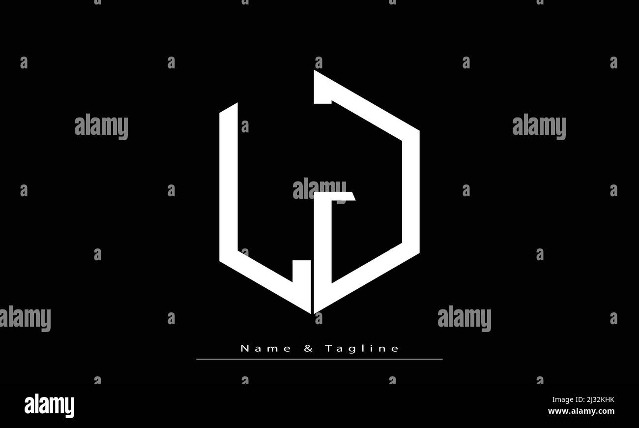 Buchstabenbuchstaben Initialen Monogramm Logo LJ , JL Stock Vektor