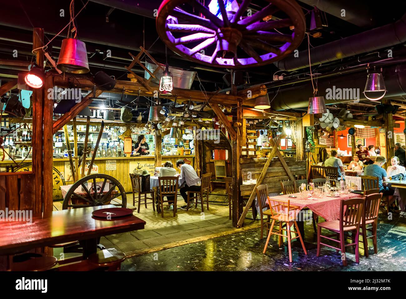 Zetor Restaurant, Helsinki, Finnland Stockfoto