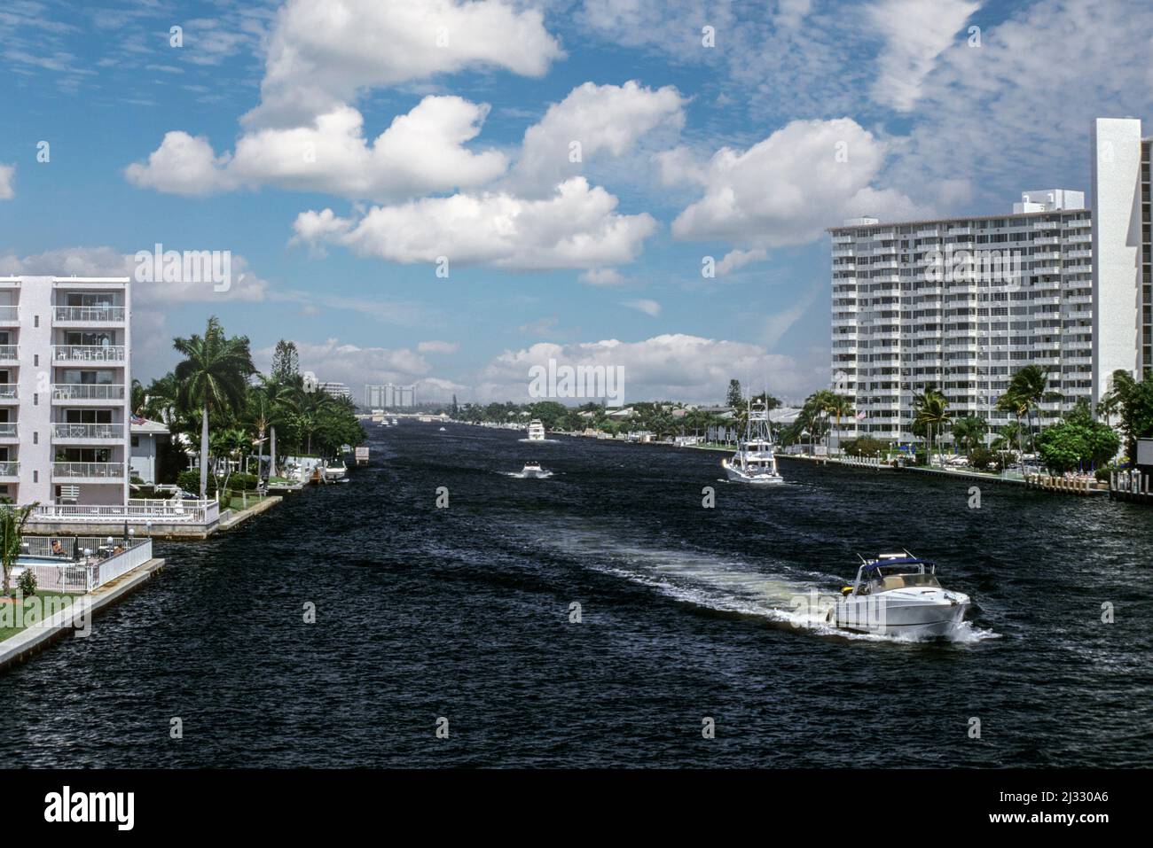 Ft. Lauderdale, Florida - Intracoastal Waterway, Inland Waterway. Stockfoto