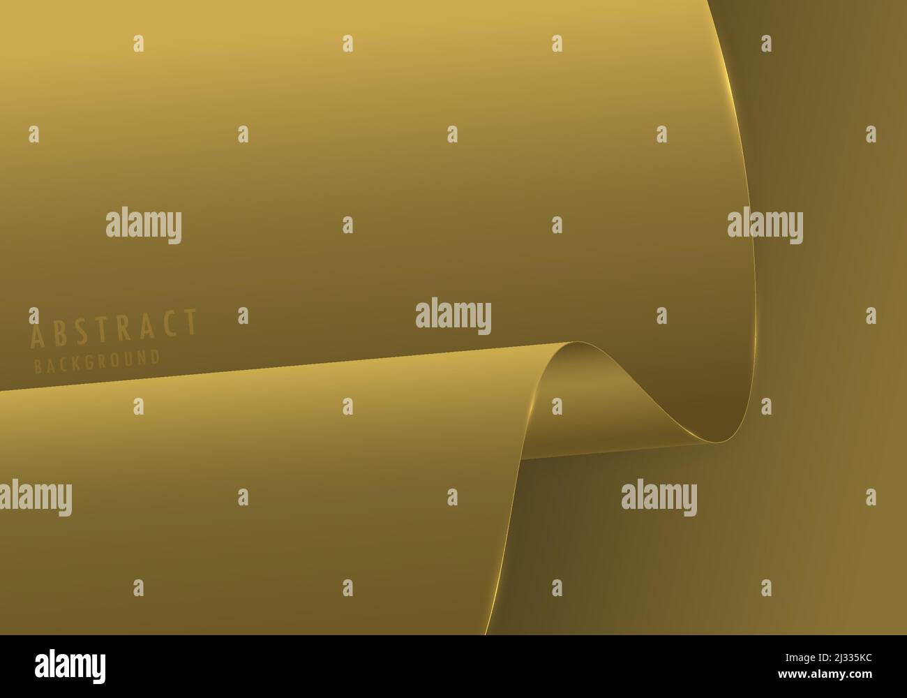 Abstrakte goldene Seidenteller im fliegenden Stil. Dekoration mit glitzernden Design Hintergrund. Illustrationsvektor Stock Vektor