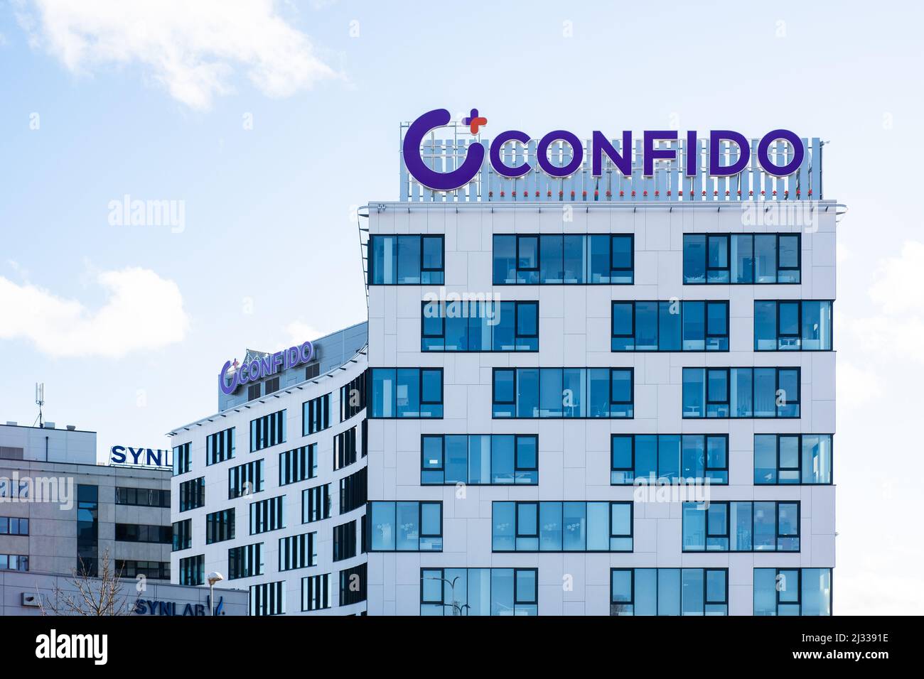 Confido Klinikgebäude im Stadtteil Veerenni in Tallinn. Confido private Klinik und medizinisches Gesundheitszentrum in Estland. Stockfoto