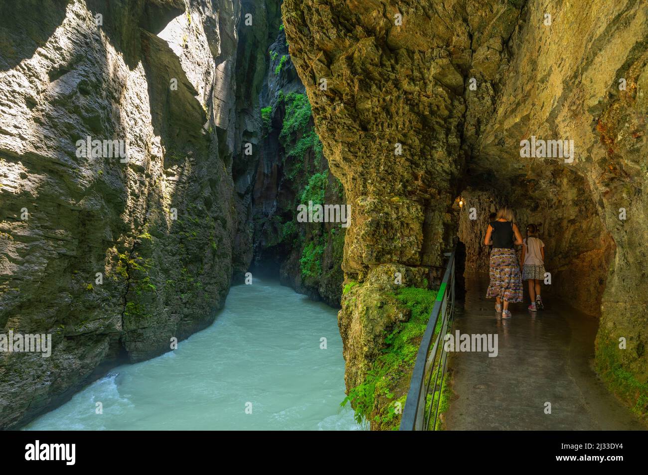 Die Aareschlucht zwischen Innertkirchen und Meiringen, Kanton Bern, Schweiz Stockfoto