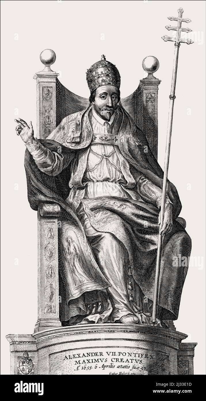 Papst Alexander VII., 1599 – 1667, geboren Fabio Chigi Stockfoto