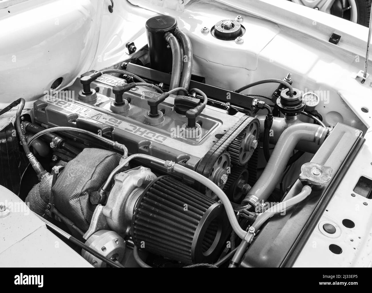 Ford BDA-Zweinockenmotor Stockfoto