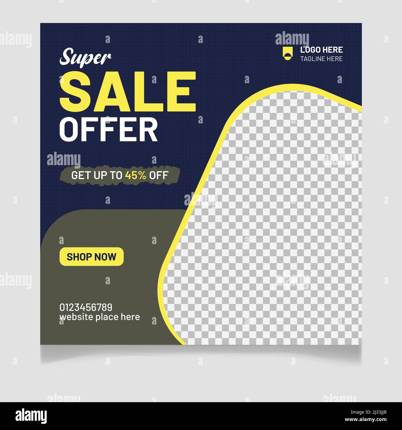 Super Sale bieten Social Media Post Vorlage Stock Vektor